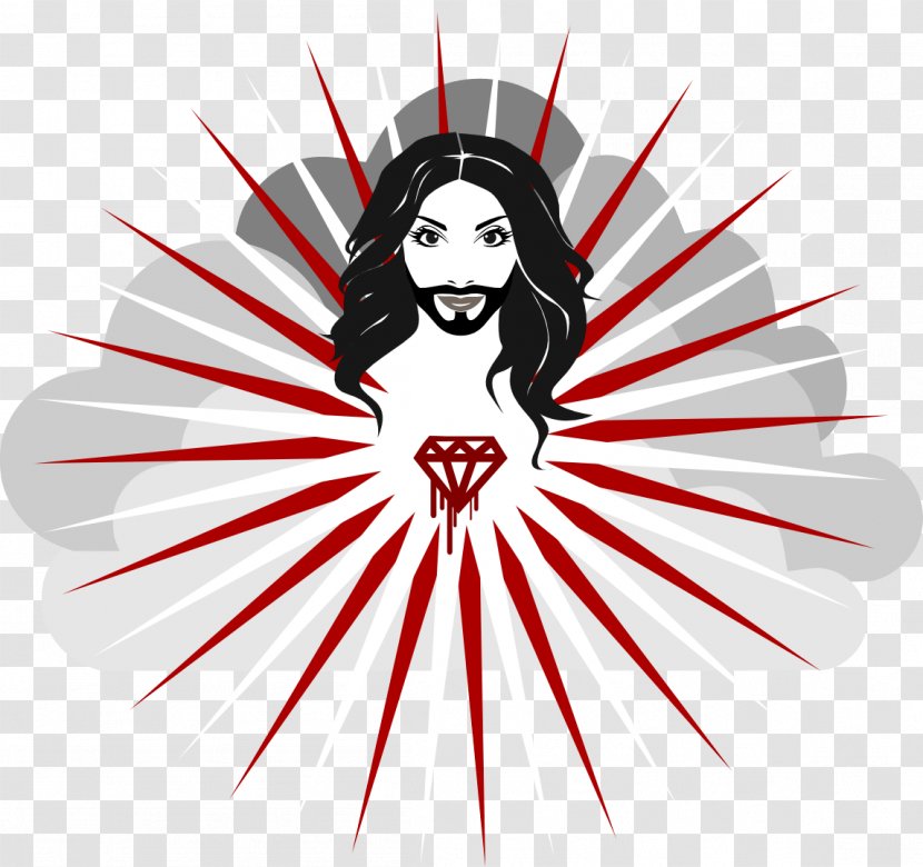Eurovision Song Contest Art Bearded Lady Drag Queen - Watercolor - Root Transparent PNG
