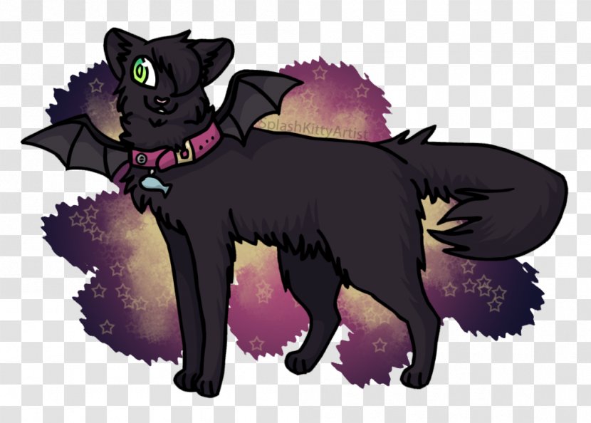 Whiskers Kitten Black Cat Dog - Bat Transparent PNG