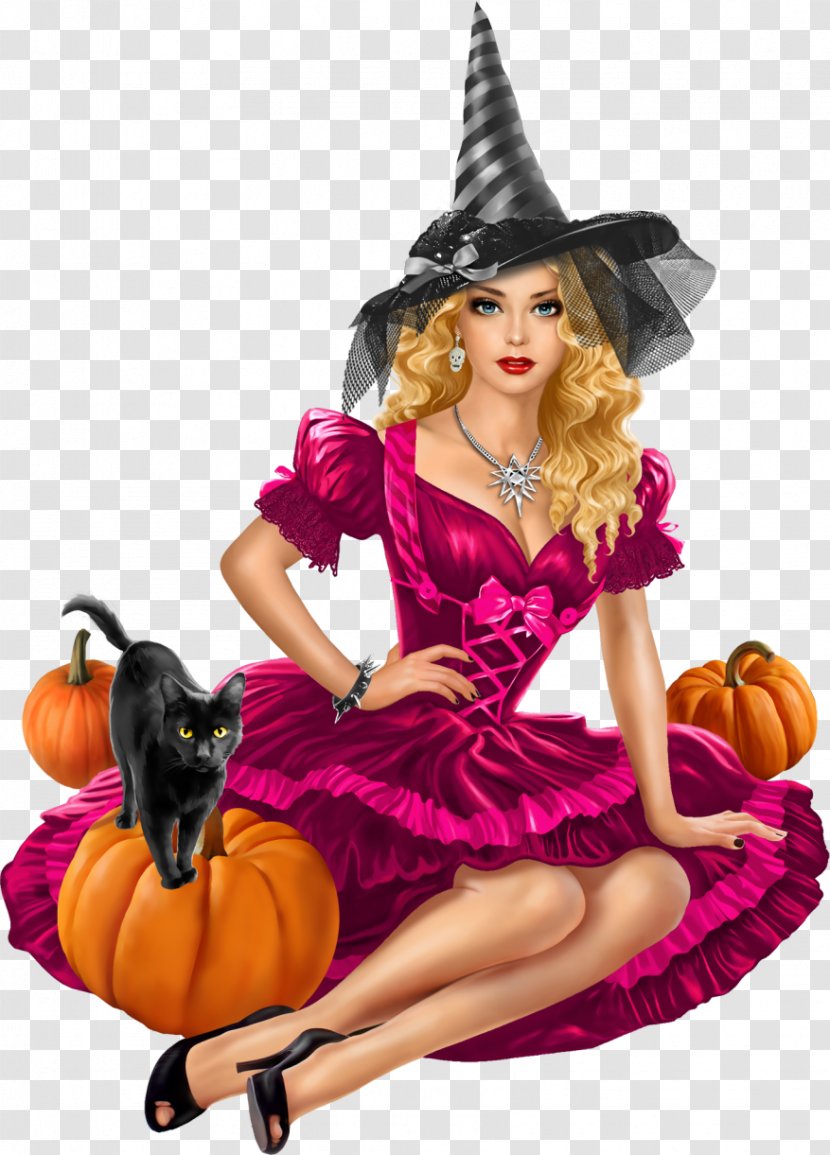 Halloween Card Witchcraft - Witch Transparent PNG
