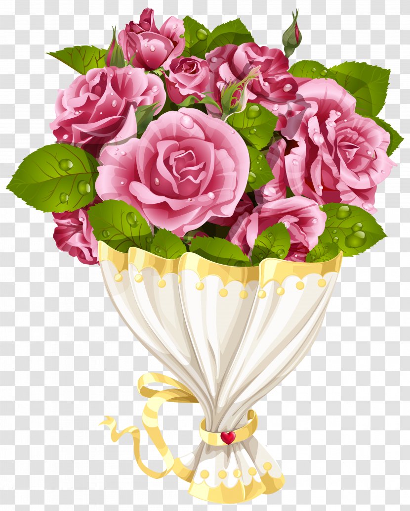 Flower Clip Art - Cake - Rose Bouquet With Heart Transparent Image Transparent PNG