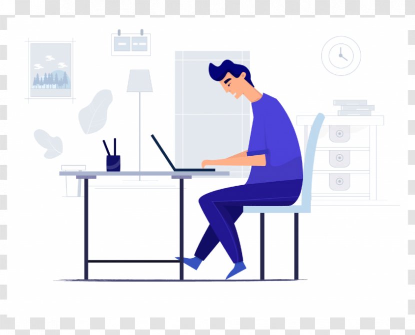 Engineer Cartoon - Computer Desk - Art Transparent PNG