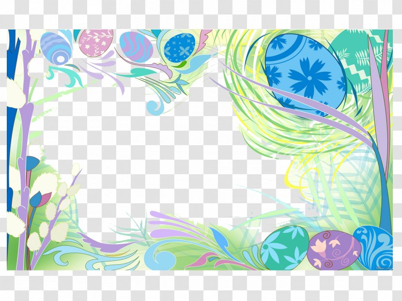 Easter Widescreen Computer Wallpaper - Green - Motifs Transparent PNG