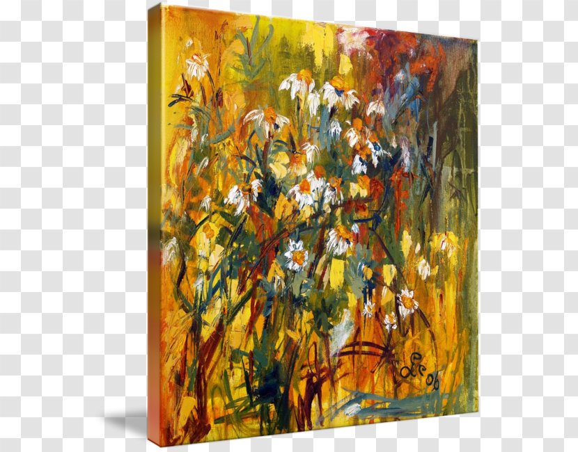 Modern Art Acrylic Paint Gallery Wrap Still Life - Flower Transparent PNG