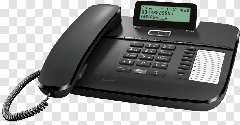 Gigaset DA710 Telephone Home & Business Phones DA610 Analog Signal - Telephony - Answering Machines Transparent PNG