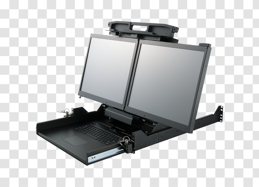 Laptop Computer Keyboard Portable Monitors 19-inch Rack Transparent PNG