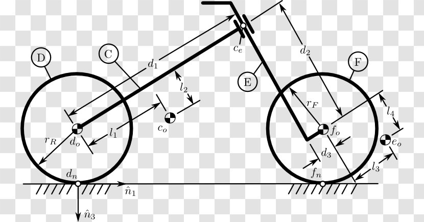 Chopper Bicycle Equations Of Motion Geometry - Wheel Transparent PNG