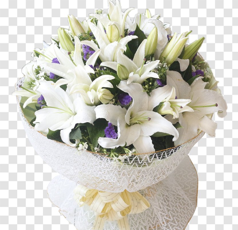 Beach Rose Lilium Candidum Floral Design White Nosegay - Lily Packaging Transparent PNG