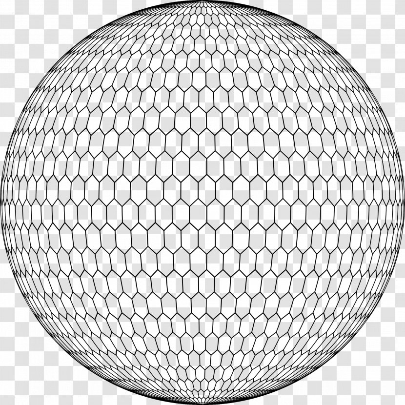 Hexagonal Tiling Sphere Hex Map - Mesh - Grid Transparent PNG