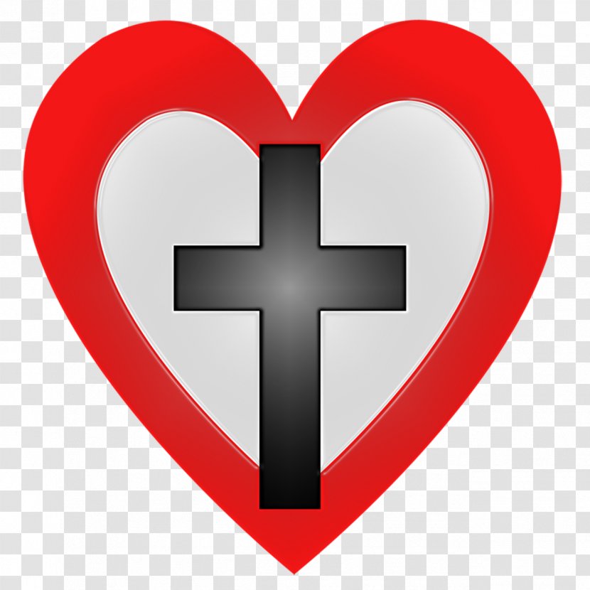 Sacred Heart Christian Cross Love - Tree - Red Transparent PNG