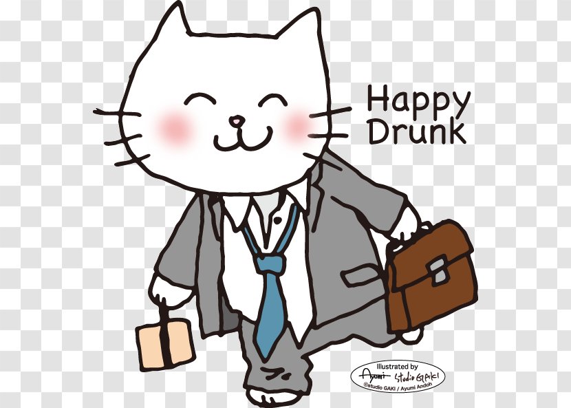 Cat Felidae Actinidia Polygama 酔っ払い Alcoholic Drink - Cartoon Transparent PNG