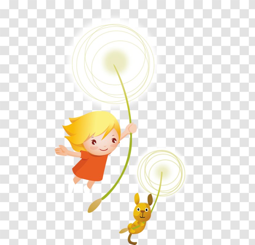 Cartoon Child Illustration - Heart - Flying A Kite Transparent PNG