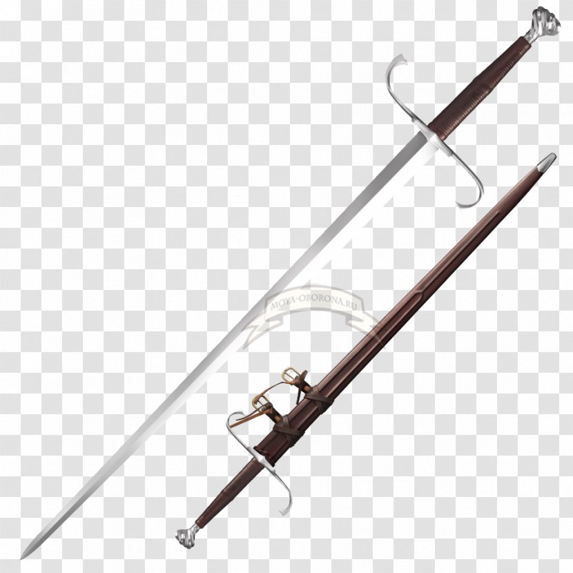 Longsword Knife Cold Steel German Long Sword - Halfsword Transparent PNG
