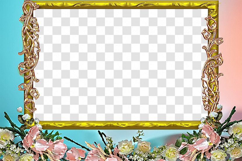 Flower Download Google Images Picture Frame - Hand-painted Border Transparent PNG
