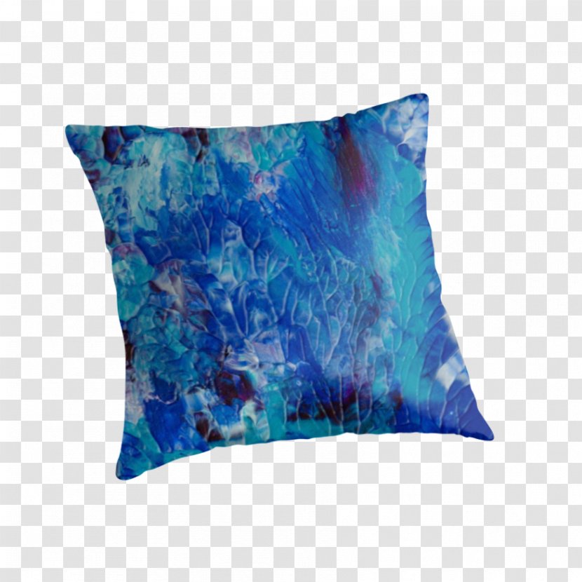 Turquoise Throw Pillows Electric Blue Cobalt - Undersea Reef Transparent PNG