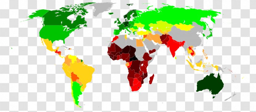 Human Development Index Social Inequality Report United Nations Programme - World Map Transparent PNG