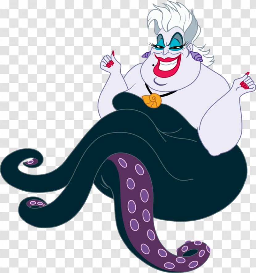 Ursula Ariel Maleficent The Walt Disney Company Villain - Cartoon - Mermaid Transparent PNG