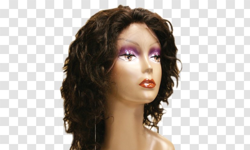 Hair Coloring Eyebrow Long Wig - Brown Transparent PNG