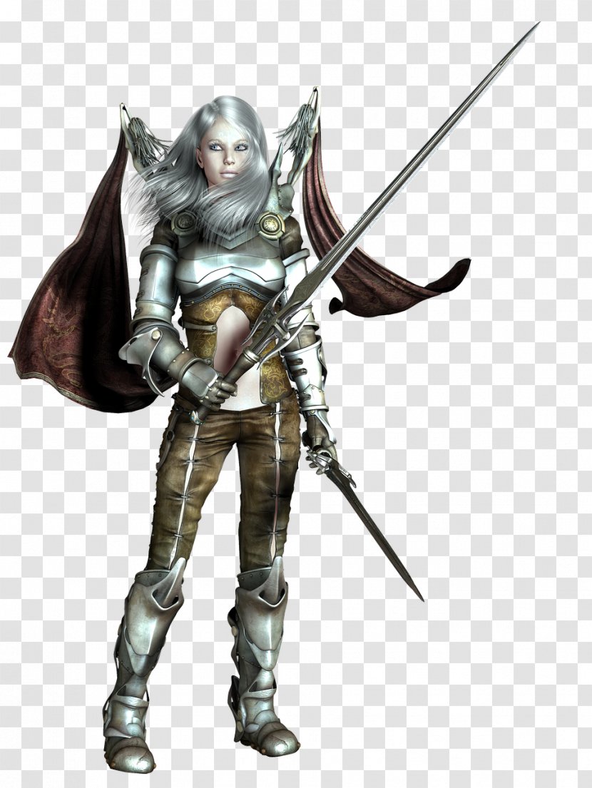Japanese Sword Woman Armour Warrior - Fantasy Women Transparent PNG