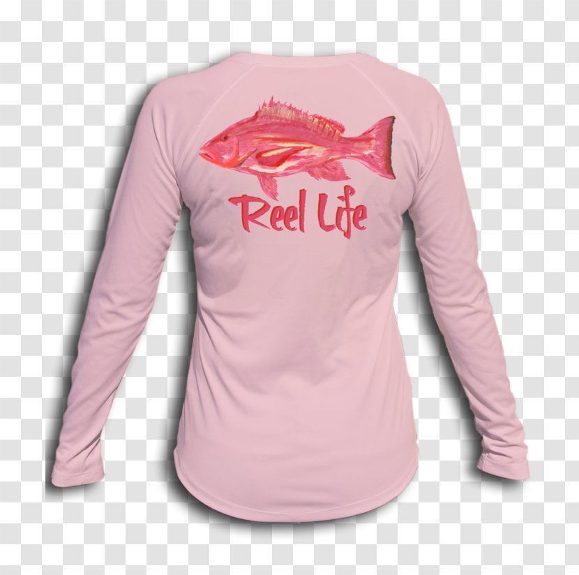 T-shirt Sleeve Northern Red Snapper Clothing - Silhouette - Reel Women Fishing Team Transparent PNG