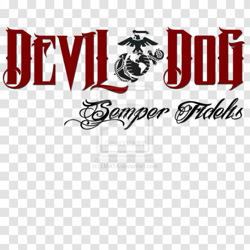 Devil Dog United States Marine Corps Eagle, Globe, And Anchor Semper Fidelis Oorah - Text Transparent PNG