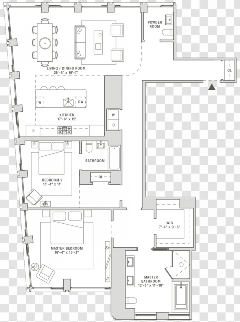 Floor Plan 432 Park Avenue Metropolitan Tower Architecture - Drawing - Design Transparent PNG