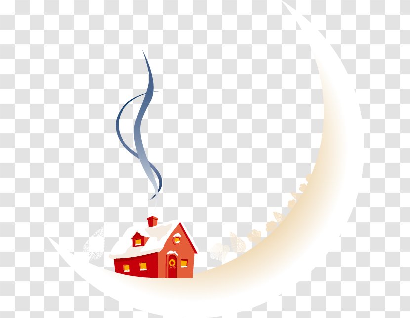 Cartoon Illustration - Watercraft - Cute Moon Boat House Transparent PNG