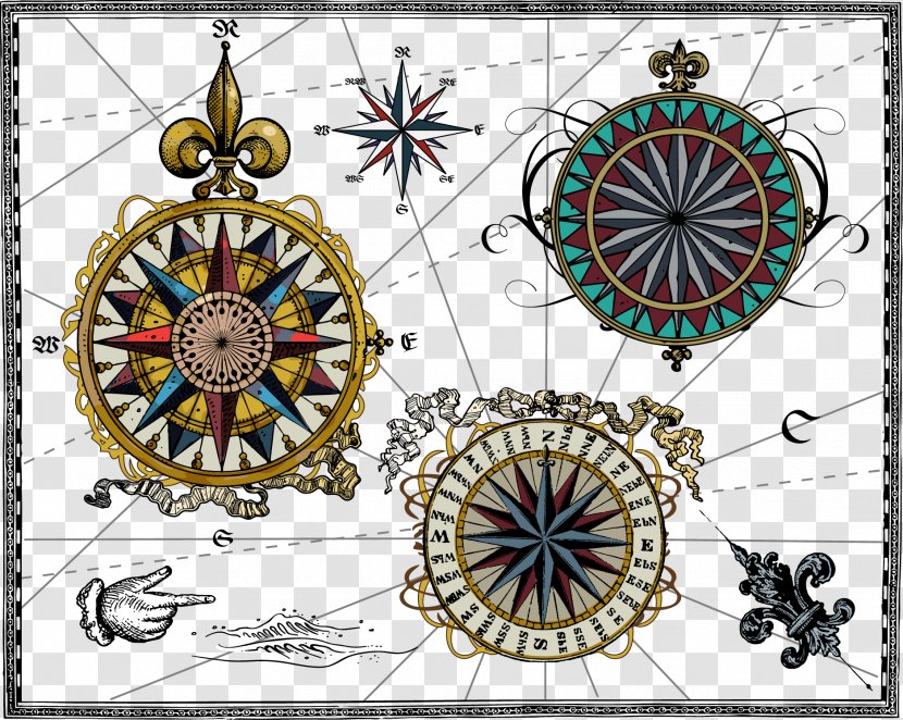 Maritime Transport Clip Art - Sailor - Vector Compass Transparent PNG