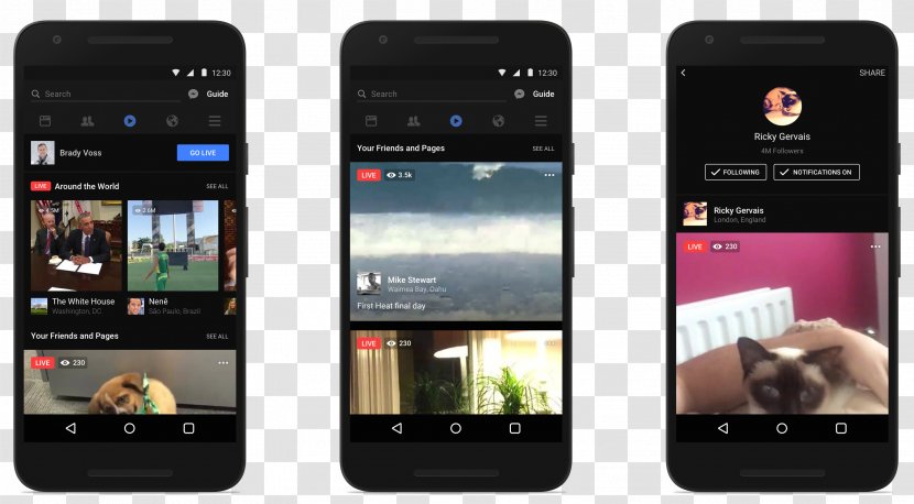 YouTube Social Media Streaming Facebook Live - Mobile Phone - Youtube Transparent PNG