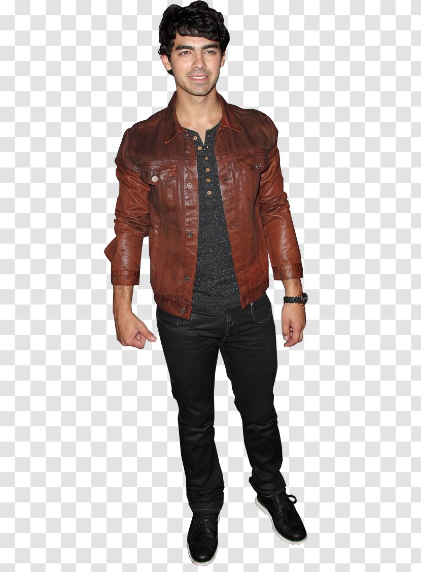 Joe Jonas Shane Gray Leather Jacket 0 August - Miley Cyrus Transparent PNG