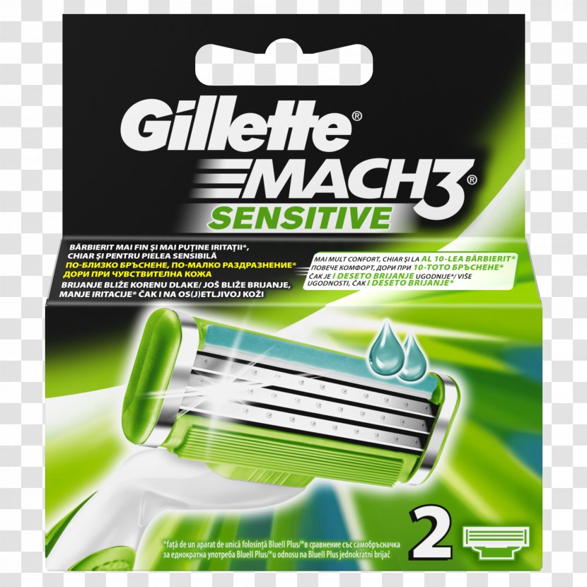 Gillette Mach3 Razor Shaving Blade Transparent PNG