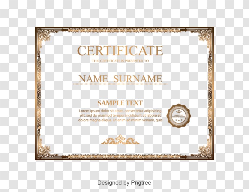 Certificate Borders - Party Supply - Rectangle Transparent PNG