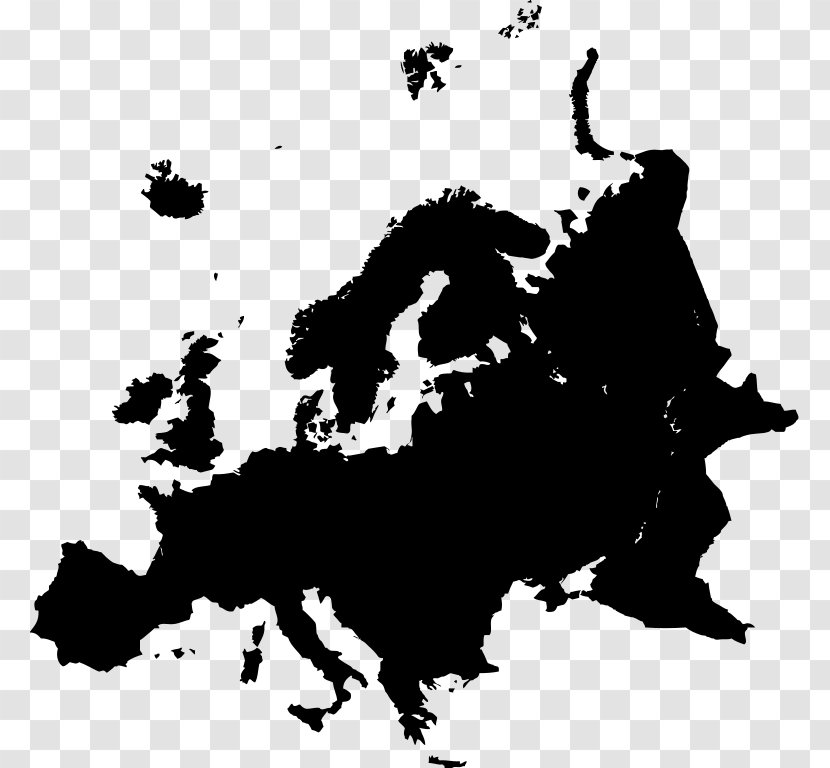 European Union Silhouette - White Transparent PNG