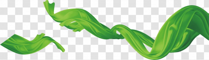 Ribbon Textile Silk Clip Art - Green Satin Transparent PNG