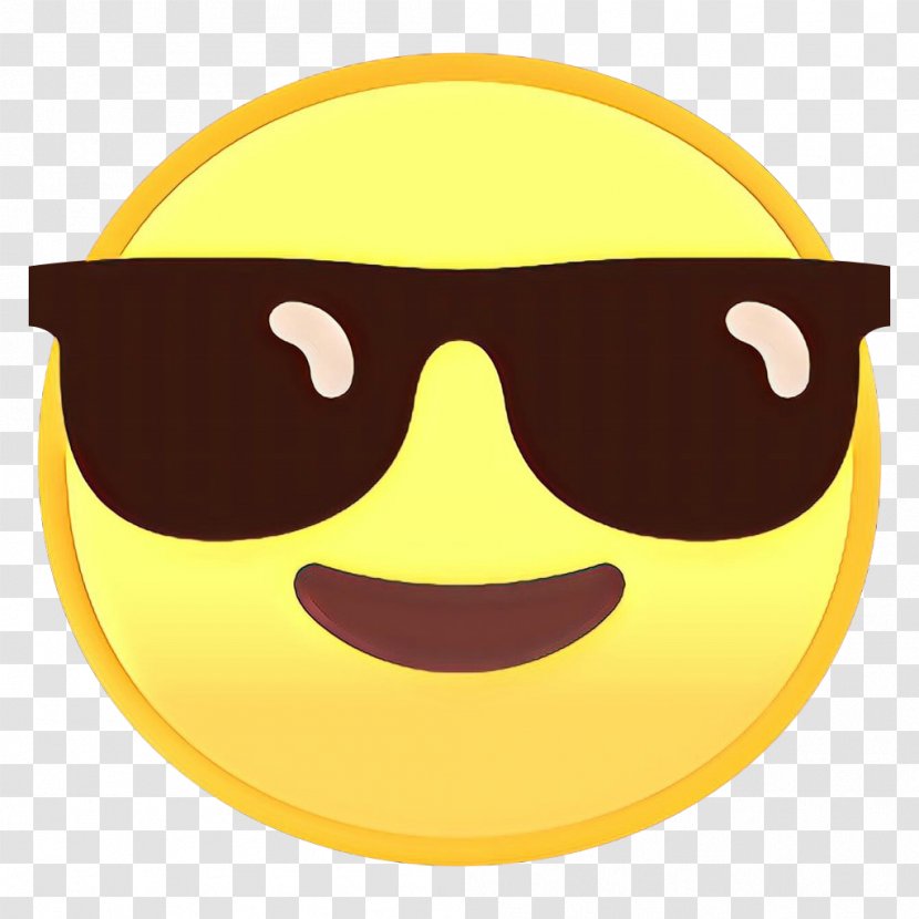 Happy Face Emoji - Aviator Sunglasses - Sticker Transparent PNG