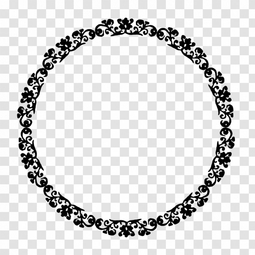 Borders And Frames Drawing Clip Art - Black - Round Vector Transparent PNG