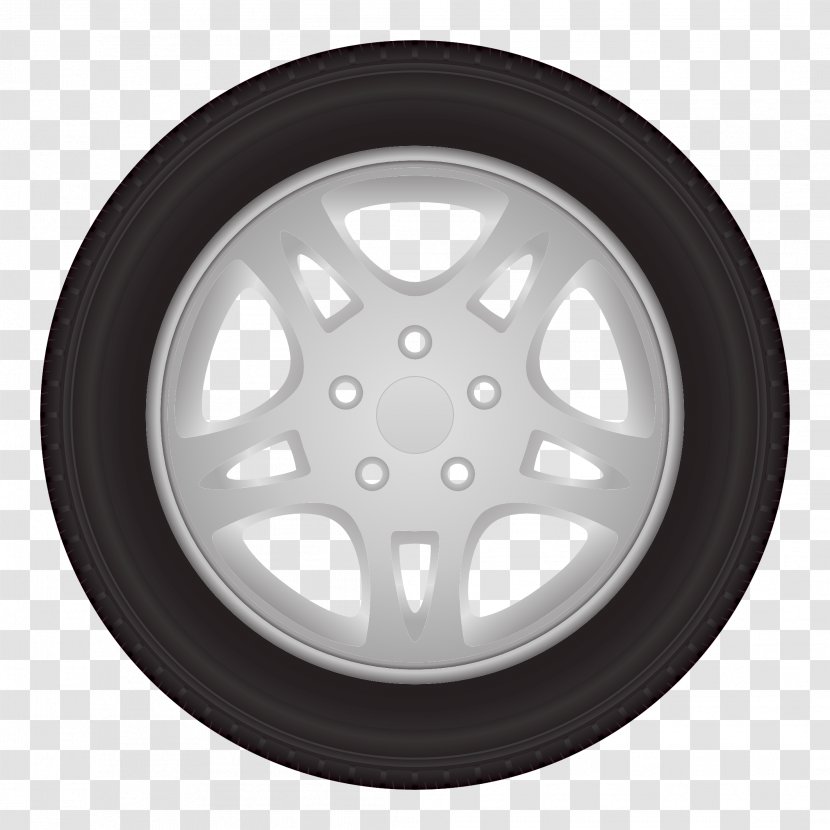 Car Flat Tire Wheel Rim - Spoke - Vector Transparent PNG