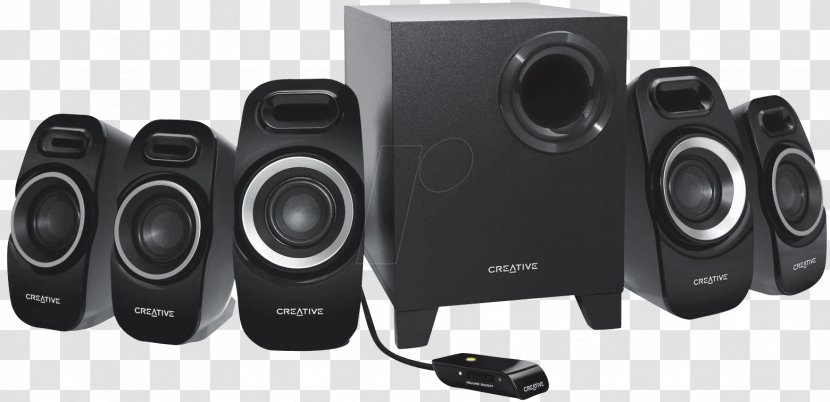 Computer Speakers 5.1 Surround Sound Loudspeaker Creative Technology Subwoofer - Cartoon Transparent PNG