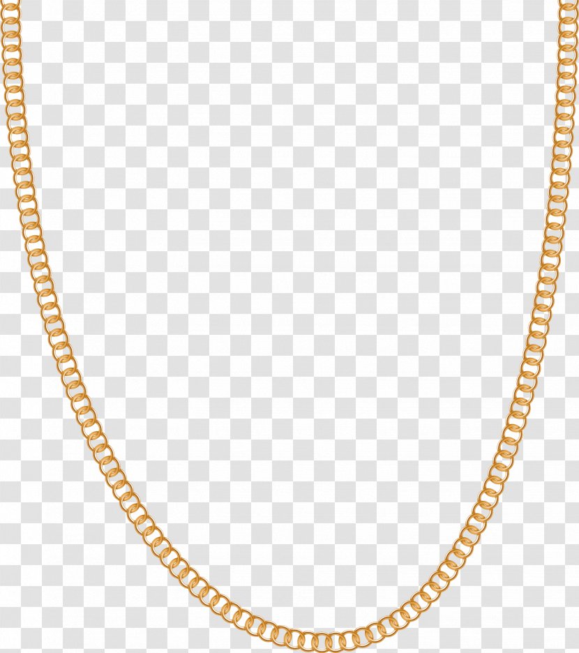 Necklace Jewellery Gold Chain Carat - Cross - Vector Transparent PNG