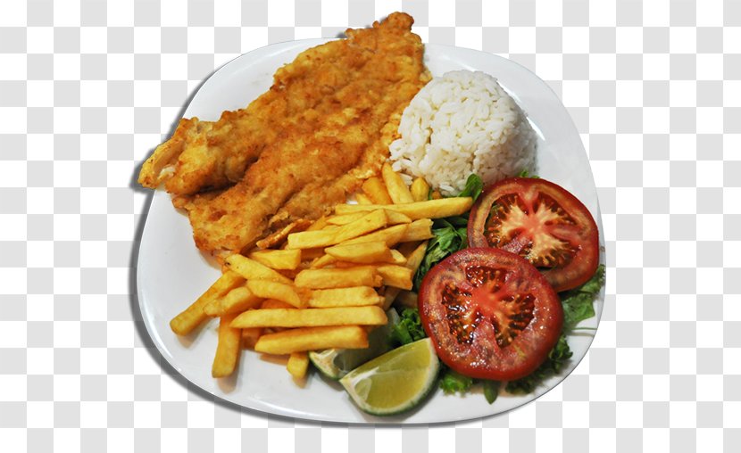 French Fries Schnitzel Deep Frying Veal Milanese Fish And Chips - Fried Food - Prato Feito Transparent PNG