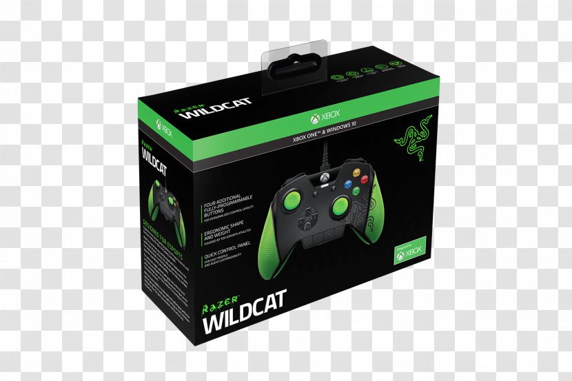 Xbox 360 Controller Razer Wildcat One Game Controllers - Green - Inc Transparent PNG