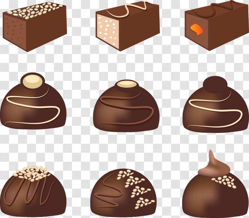 Chocolate Truffle Bonbon Cake - Food - Vector Transparent PNG