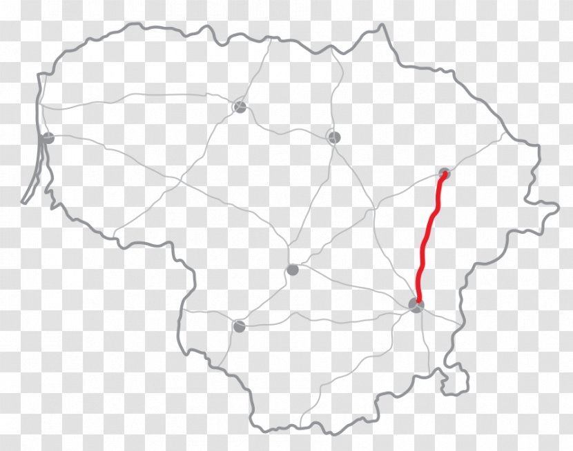 Lithuania A16 Highway Indian National System A14 Road - International Eroad Network Transparent PNG