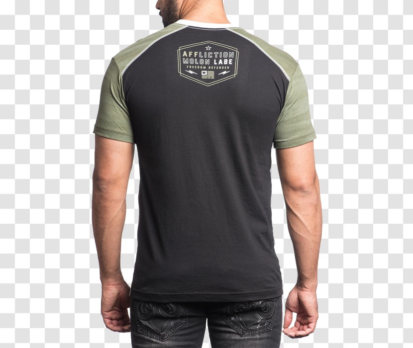 T-shirt Sleeve Affliction Clothing - Joint - Molon Labe Transparent PNG