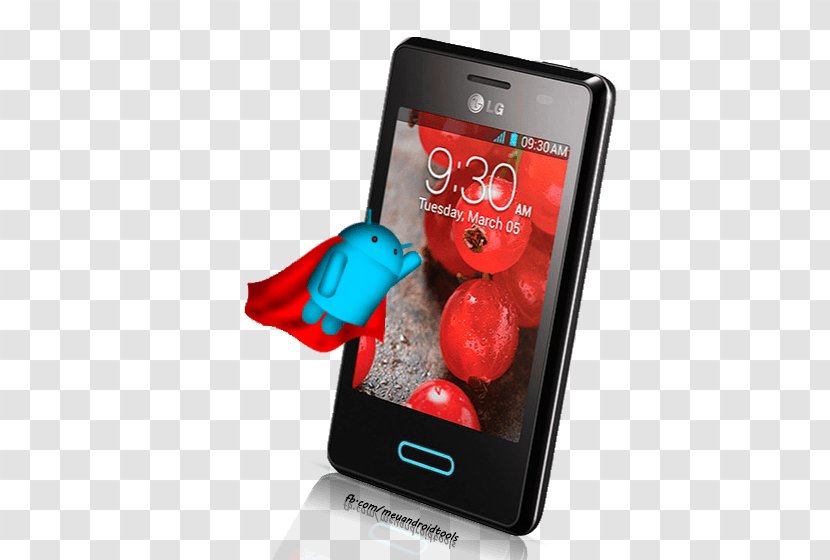 LG Optimus L3 II L5 Black Smartphone - Multimedia Transparent PNG