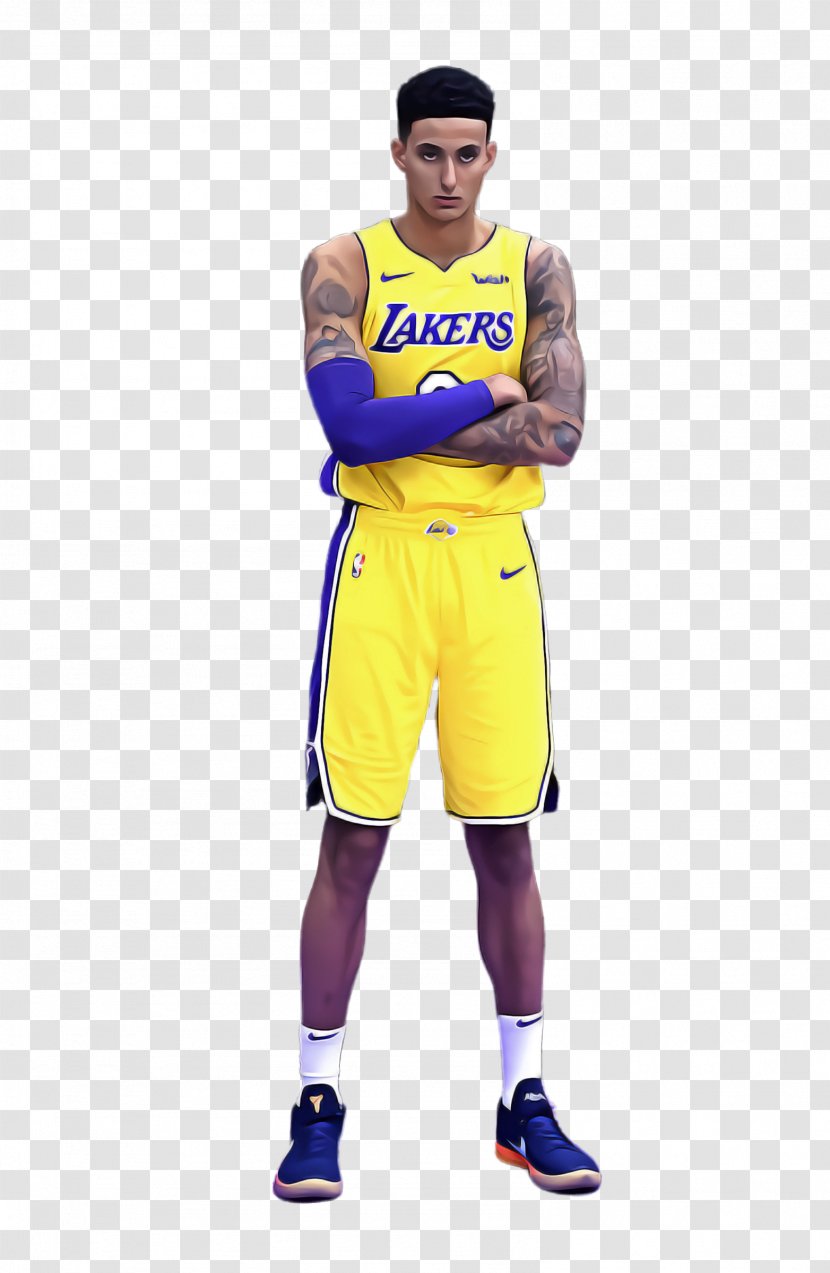 Basketball Player Sportswear Yellow Jersey - Electric Blue - Action Figure Transparent PNG