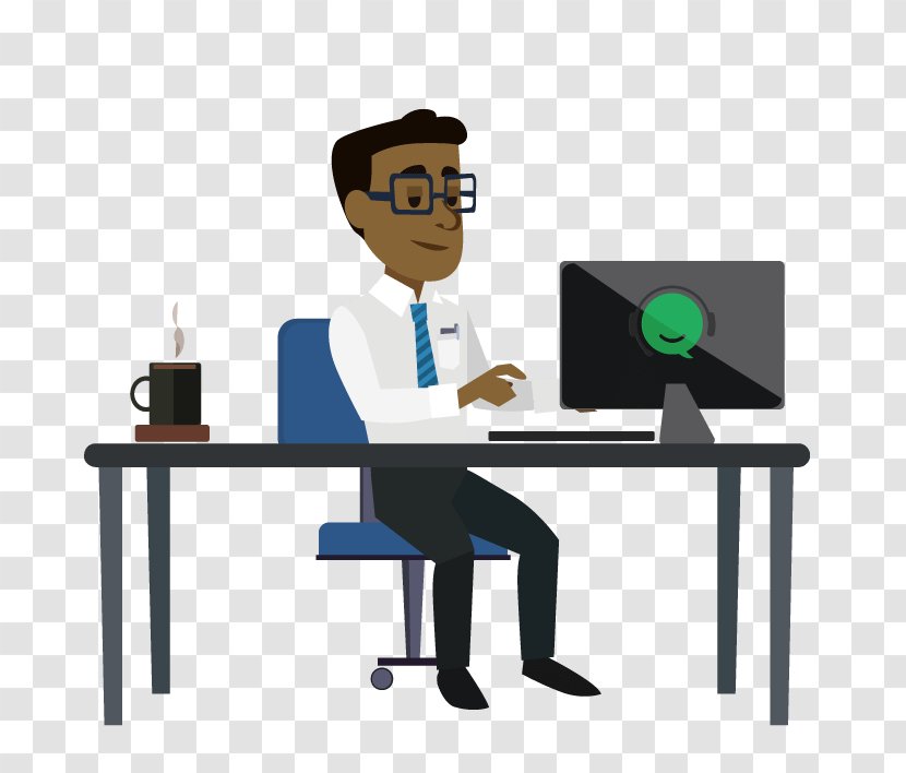 Clip Art Receptionist Free Content Image Illustration - Cartoon - Accounting Desk Transparent PNG