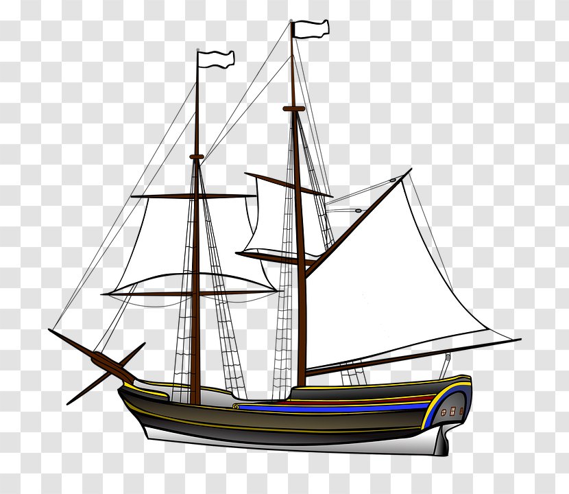 Sailing Ship Mast Boat - Watercraft Transparent PNG