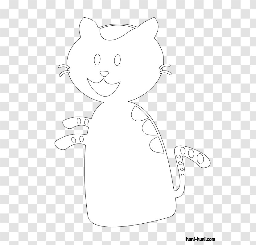 Whiskers Cat Line Art Nose Sketch - Cartoon - Finger Puppet Transparent PNG