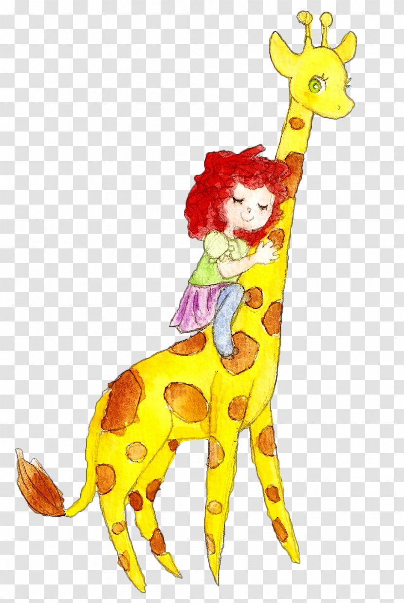 Giraffe Cartoon Tail Legendary Creature - Art Transparent PNG
