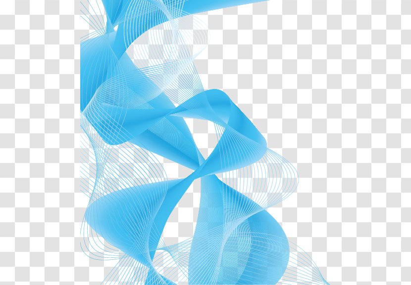 Blue Euclidean Vector Wind Wave Transparent PNG